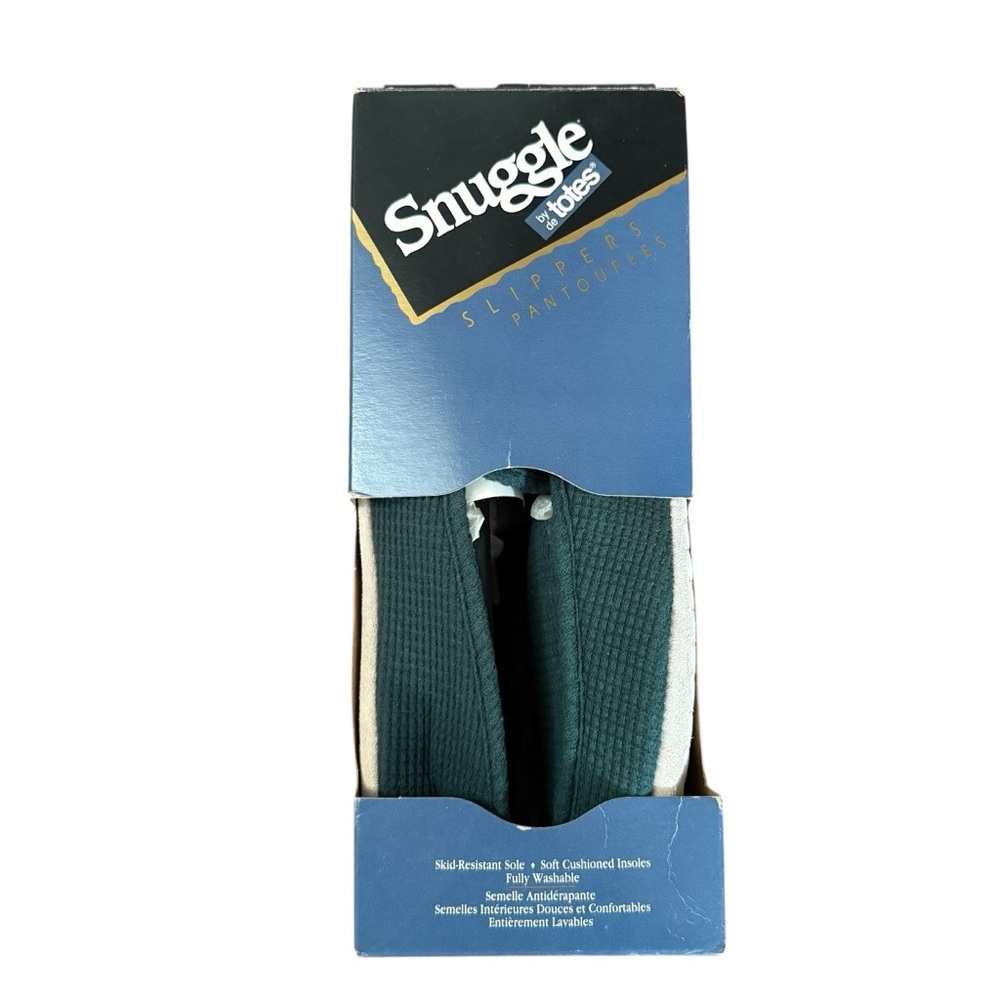 Snuggle By Totes Men Washable Slippers Dark Green Skid Resistant Size 11-12 XL